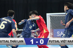 Kết quả ĐT futsal Thái Lan 1-0 ĐT futsal Việt Nam: Việt Nam đứng nhì bảng